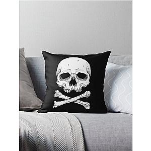 Skull and Bones Throw Pillow