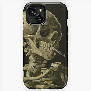 Skull of a Skeleton with Burning Cigarette - Vincent Van Gogh iPhone Tough Case