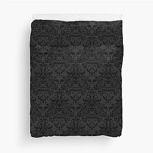 Skull Damask Pattern - Grey Duvet Cover