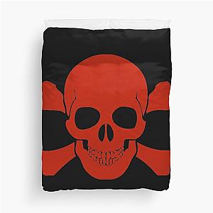 Red skull and cross bones  Duvet Cover