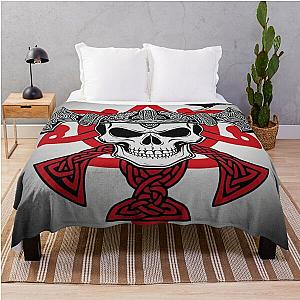 viking skull designs Throw Blanket