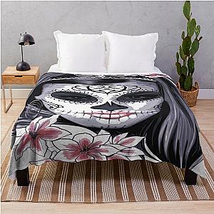 day of the dead Skull (dia de los muertos calavera) Throw Blanket