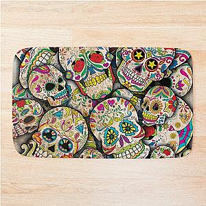 Sugar Skull Collage Bath Mat