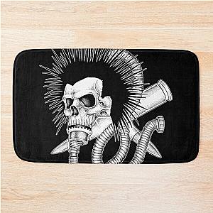 Black Skull Drawing Bath Mat