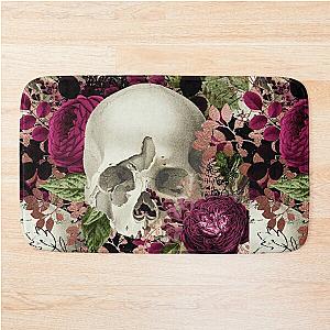 Goth floral skull collage 1 Bath Mat