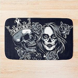 Skull and catrina Bath Mat