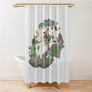 The snake on the skull Shower Curtain