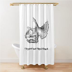 Triceratops Brevicornus Skull - Late Cretaceous Period Ceratopsid Shower Curtain