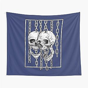 Ghost Skull Drawing Tapestry