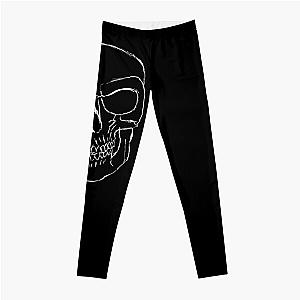 White Skull Outline  Leggings