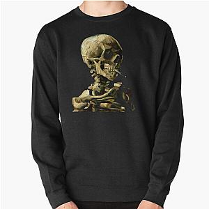 Vincent van Gogh skeleton skull smoking cigarette art lover gift t shirt or mask Pullover Sweatshirt