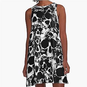 Skull Pattern A-Line Dress