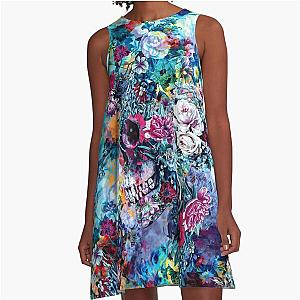 Surreal Skull A-Line Dress