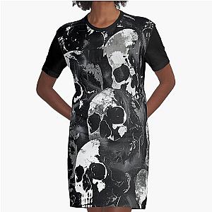 A great Mass of Skulls Graphic T-Shirt Dress