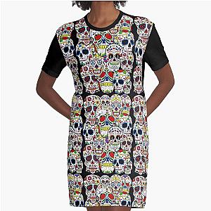 Sugar skull collage 2 Graphic T-Shirt Dress