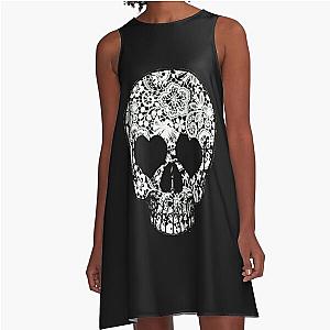 Lace Skull A-Line Dress