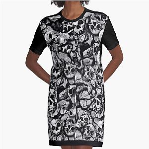 skull gray wear Graphic T-Shirt Dress