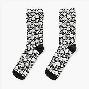 Skull and Bones Gothic Seamless Pattern Socks