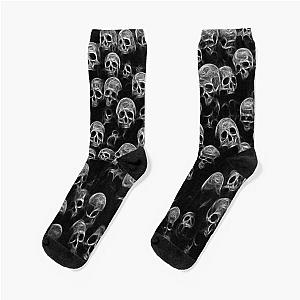 Black and white skulls. Socks