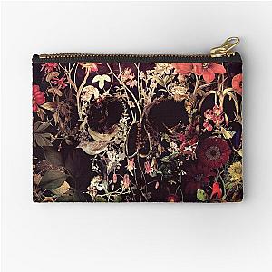 Bloom Skull Zipper Pouch