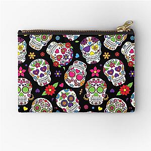 Day of the Dead Sugar Skull Pattern dia de los muertos Halloween Día de Los Muertos Zipper Pouch