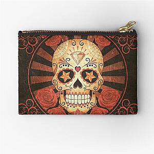 Vintage Day of the Dead Sugar Skull Poster Zipper Pouch