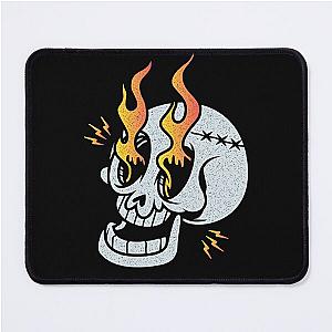 Flaming Skull Distressed  Mouse Pad