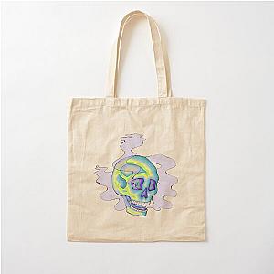 Colorful skull smoke Cotton Tote Bag