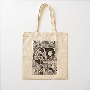 Walking Smoking Skull Cotton Tote Bag