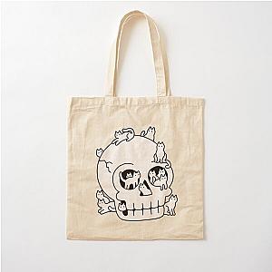 Skull is Full of Cats Doodle Cotton Tote Bag