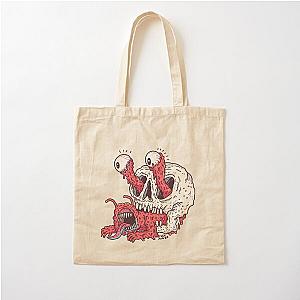 Snail and Skull Cotton Tote Bag