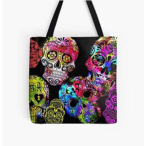 Sugar Skulls.  All Over Print Tote Bag