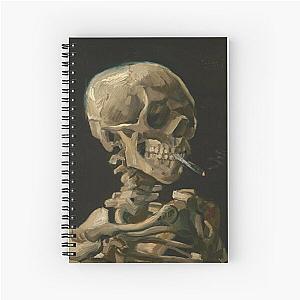 Skull of a Skeleton with Burning Cigarette Spiral Notebook