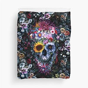 VOODOO SKULL FLORAL Duvet Cover