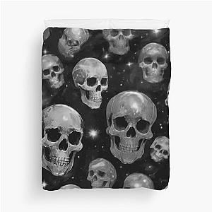 Dark Black Skulls Duvet Cover