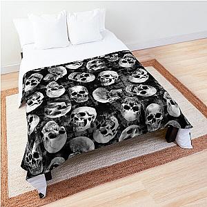 Creepy Scary Gothic Halloween Skull Painted Design for Shirts, Home Décor Comforter