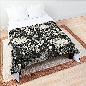 HALLOWEEN SKULLS AND FLOWERS 5 Comforter