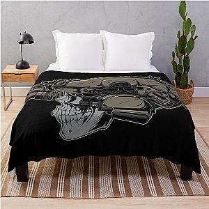 soldier skull Throw Blanket