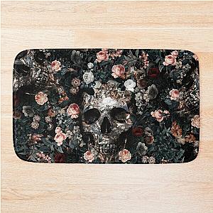 Skull and Floral pattern Bath Mat