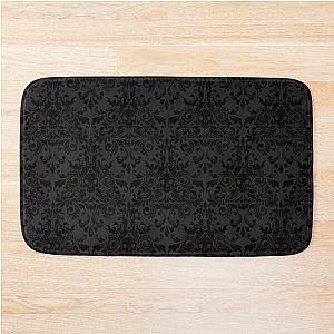 Skull Damask Pattern - Grey Bath Mat