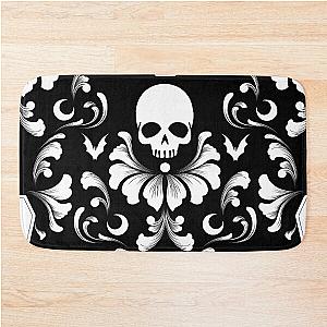 Skull Damask Pattern Bath Mat