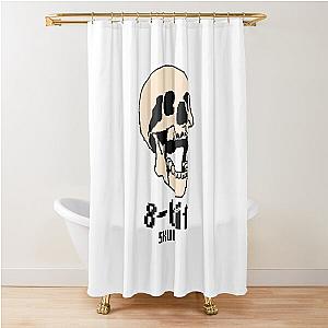 8-bit skull Shower Curtain