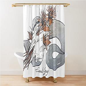 MorbidiTea - Earl Grey with Ram Skull Shower Curtain