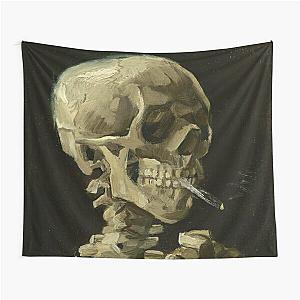 Skull Of A Skeleton With A Burning Cigarette - Vincent Van Gogh Tapestry