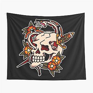 Salty-Dog Death and Rebirth Skull Motif Tapestry