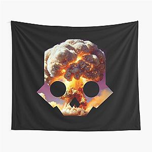 Atomic Explosion Nuclear Skull Tapestry