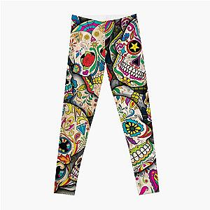 Sugar Skull Collage Leggings