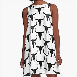 Longhorn Skull A-Line Dress