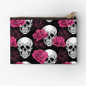 Roses and Skulls Zipper Pouch