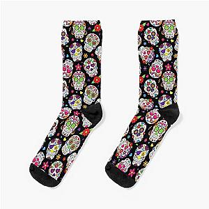 Day of the Dead Sugar Skull Pattern dia de los muertos Halloween Día de Los Muertos Socks